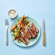 grilled moroccan steak and carrots