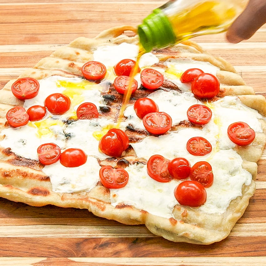 grilled pizza video stills