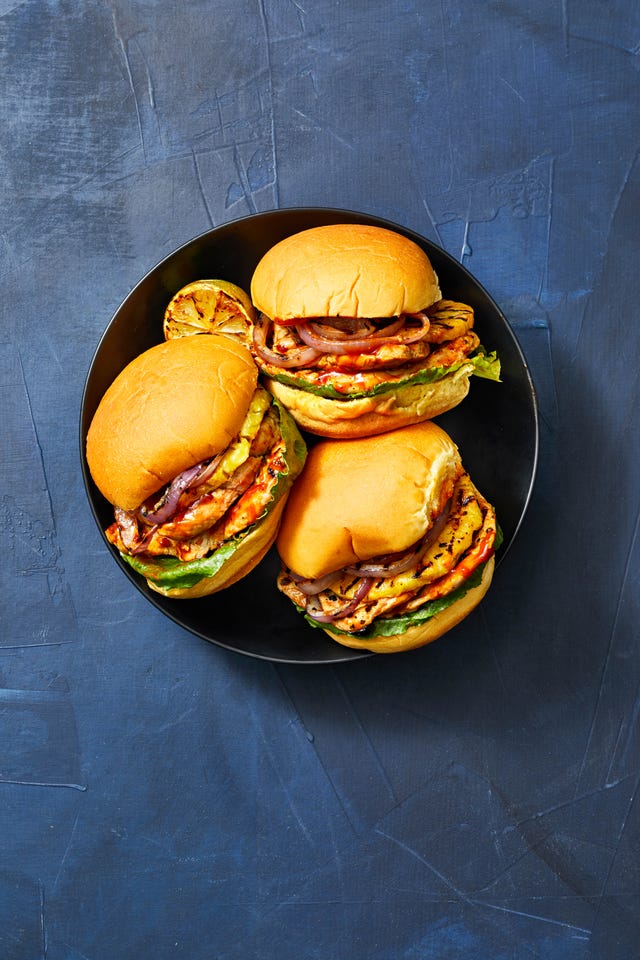 grilled pork and pineapple sandwiches
