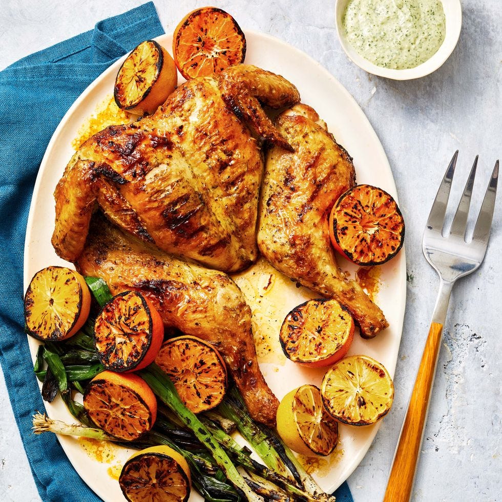grilled spatchcock chicken