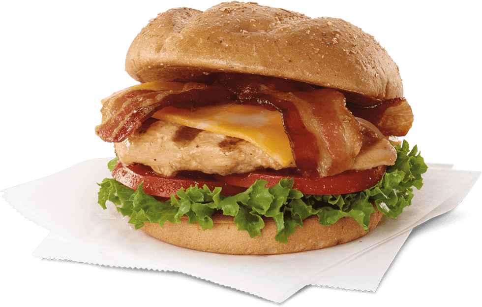 Dish, Food, Cuisine, Breakfast sandwich, Hamburger, Ingredient, Bacon sandwich, Fast food, Cheeseburger, Original chicken sandwich, 