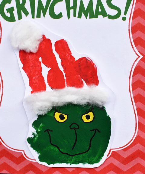 the grinch christmas handprint craft