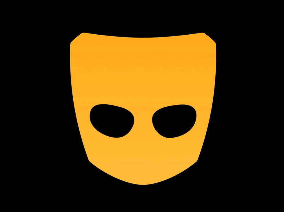 yellow grindr logo on black background
