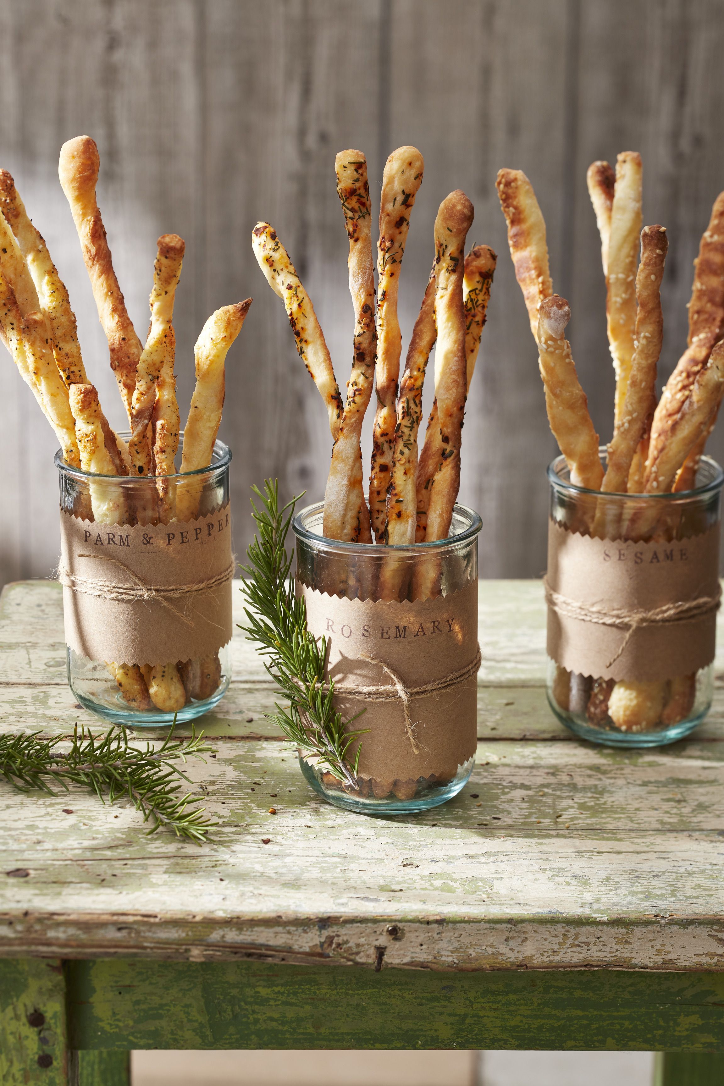 Grissini (Italian Toppings Breadsticks) with Three Recipe