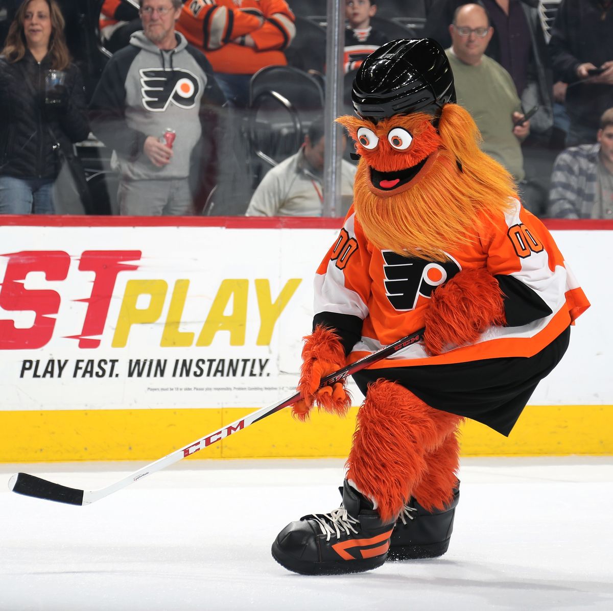 gritty-the-mascot-of-the-philadelphia-flyers-plays-hockey-news-photo-1610634565.