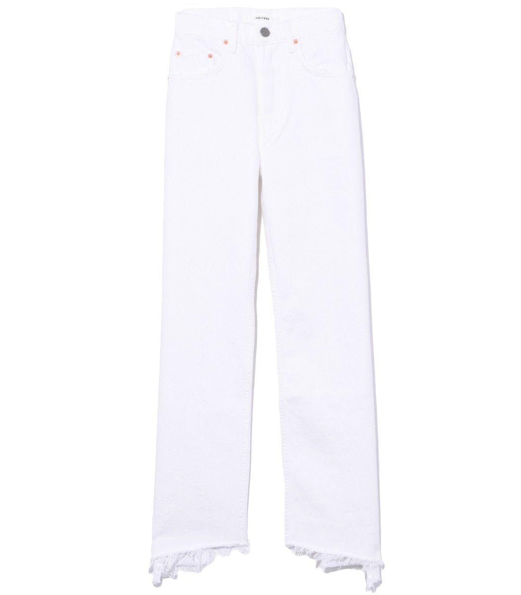 Straight Fit Plain 32 Klap Men White Denim Jeans