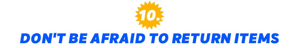 headline 10 don't be afraid to return items