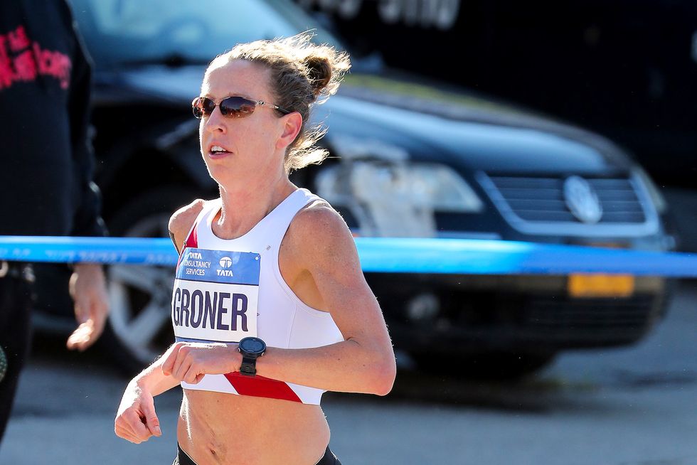 Roberta Groner places 12th at the 2018 New York City Marathon.