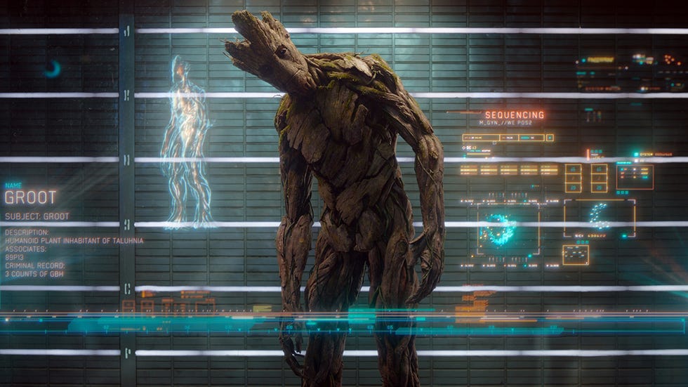 groot en 'guardianes de la galaxia'