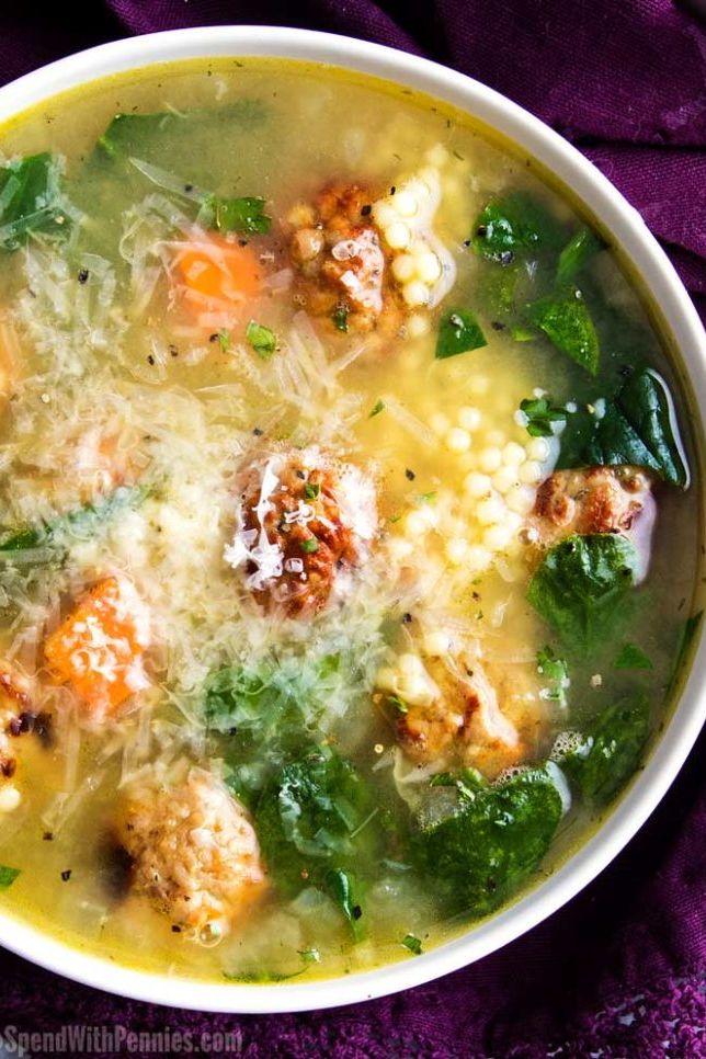 Easy Slow Cooker Italian Wedding Soup - Cozy Country Living