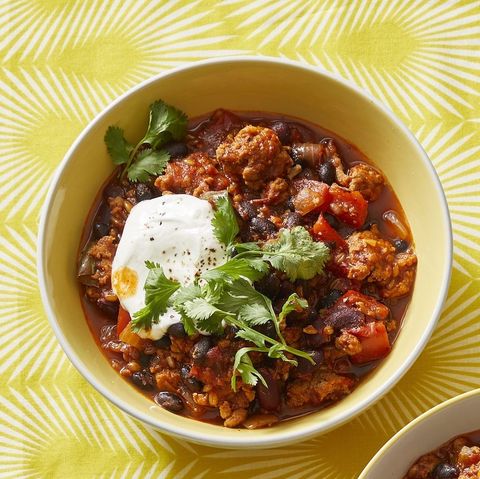 ground turkey recipes  turkey chili with wheat berries and beans