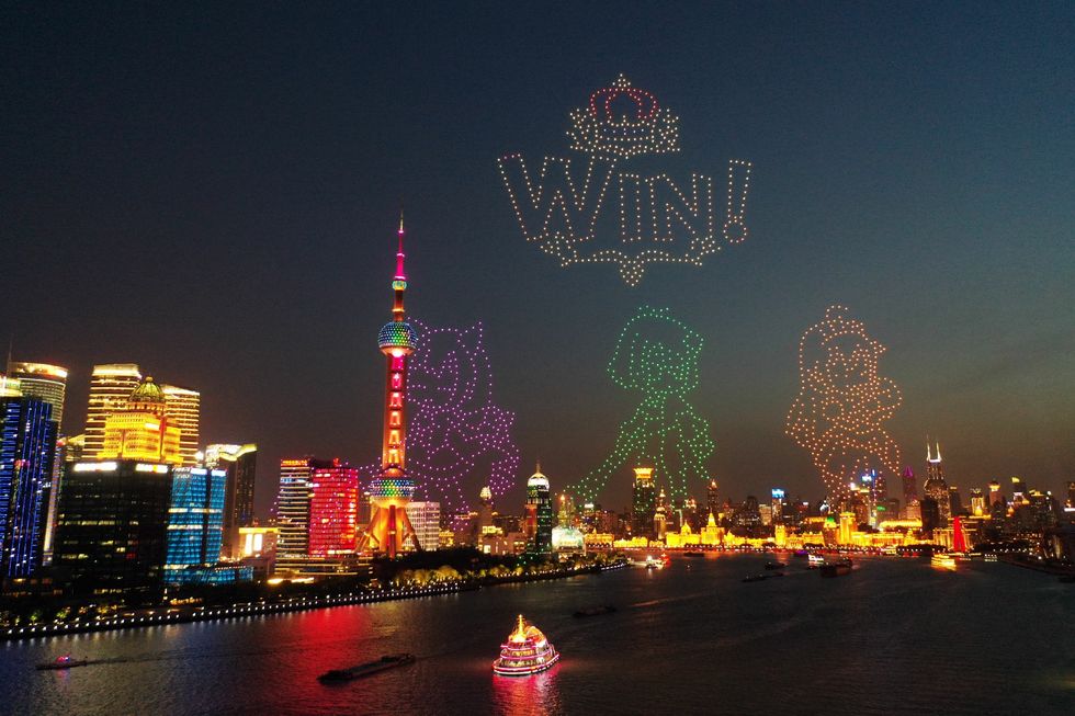 drone light show in shanghai