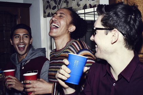 group of friends having fun at a party