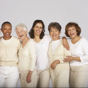 how to look younger group of mature and senior women, smiling, portrait