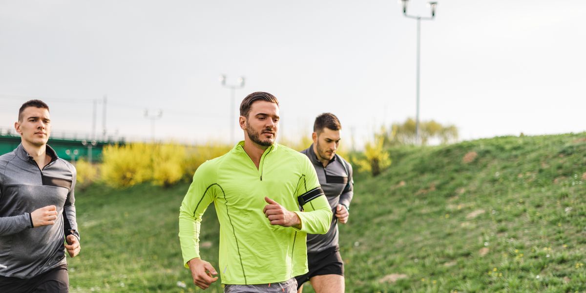 group of people jogging in the nature