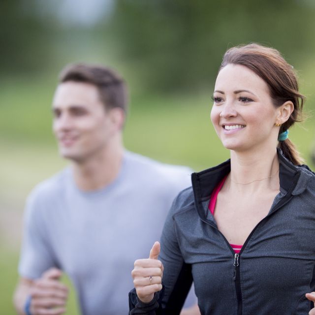 group of runners exercising together