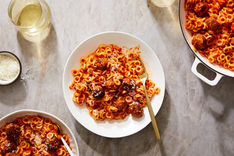 grownup spaghettios and meatballs