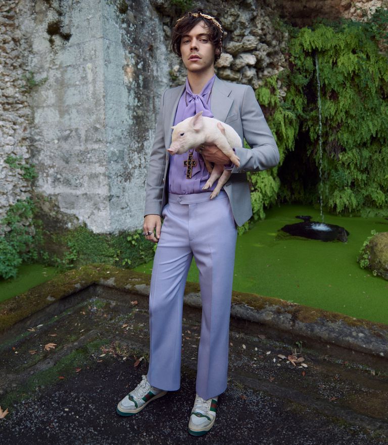 Harry Styles Strikes a Playful Pose in Gucci HA HA HA Campaign Photos: Photo  4849147, Fashion, Gucci, Harry Styles Photos