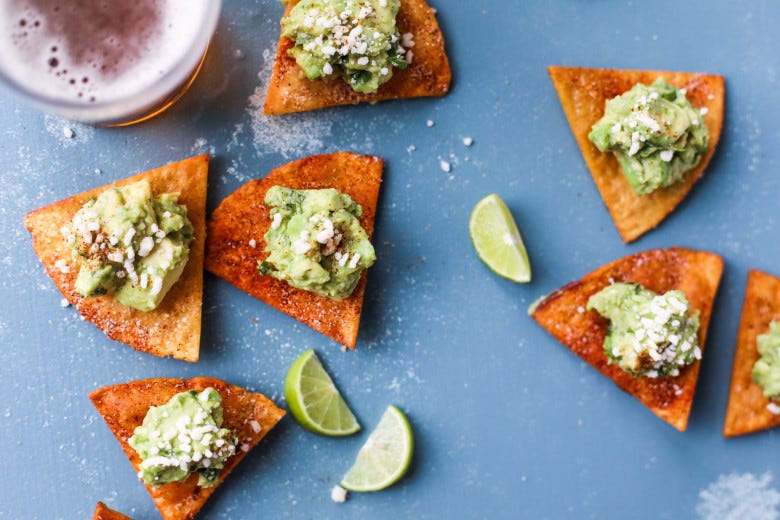 guacamole tostada bites fourth july appetizers