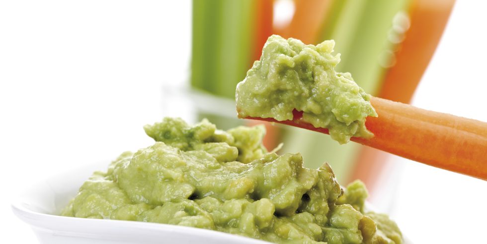 guacamole with vegetable sticks