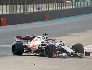 formula 1 testing in abu dhabi  day two