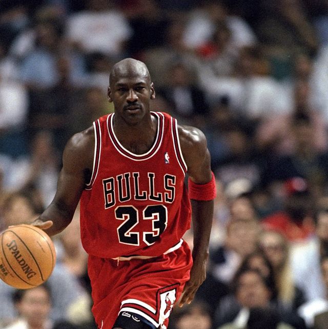 Michael Jordan of the Chicago Bulls walks off the court during Game News  Photo - Getty Images