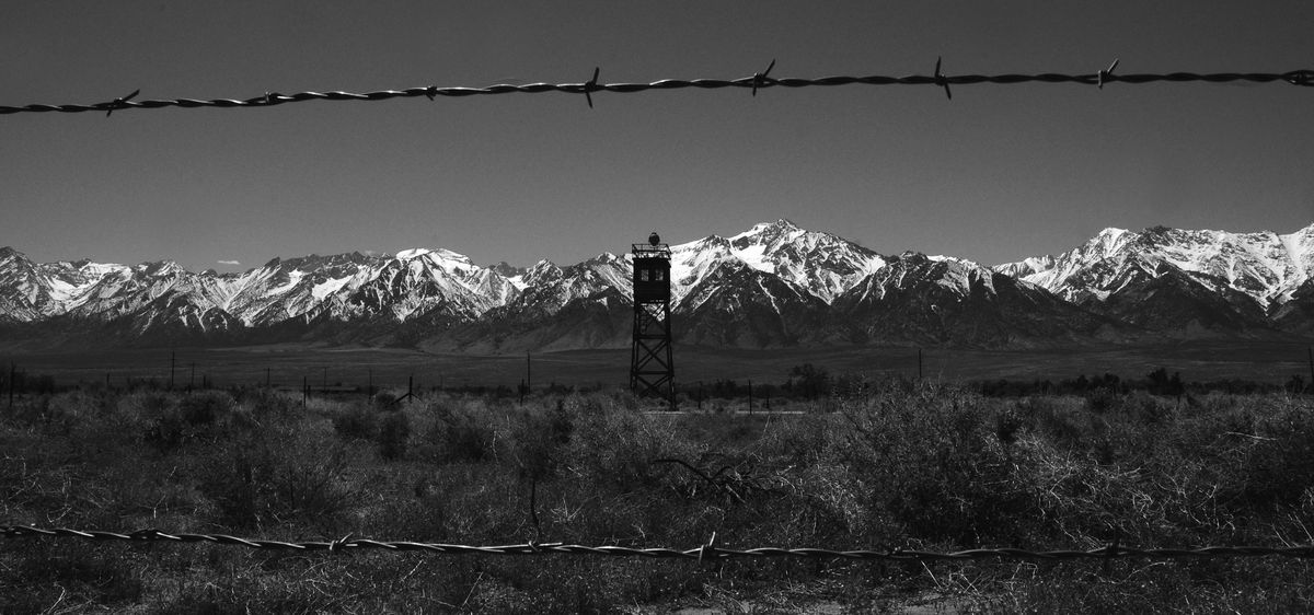 guard tower at manzanar war relocation site