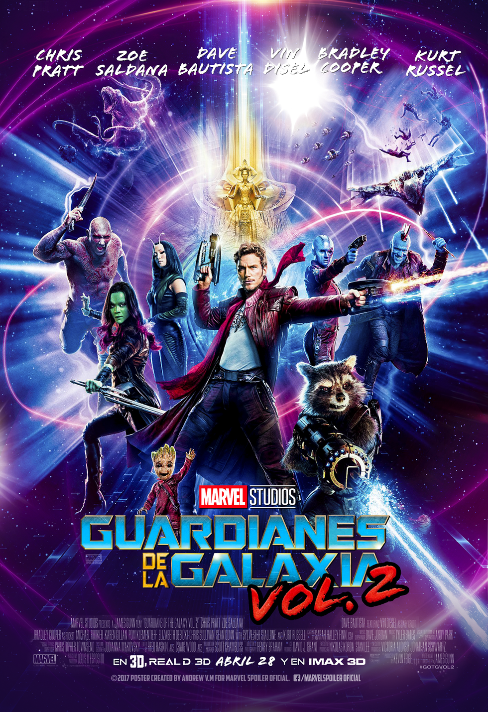 Guardianes de la Galaxia Vol. 2 de Marvel, Tráiler teaser oficial en  español