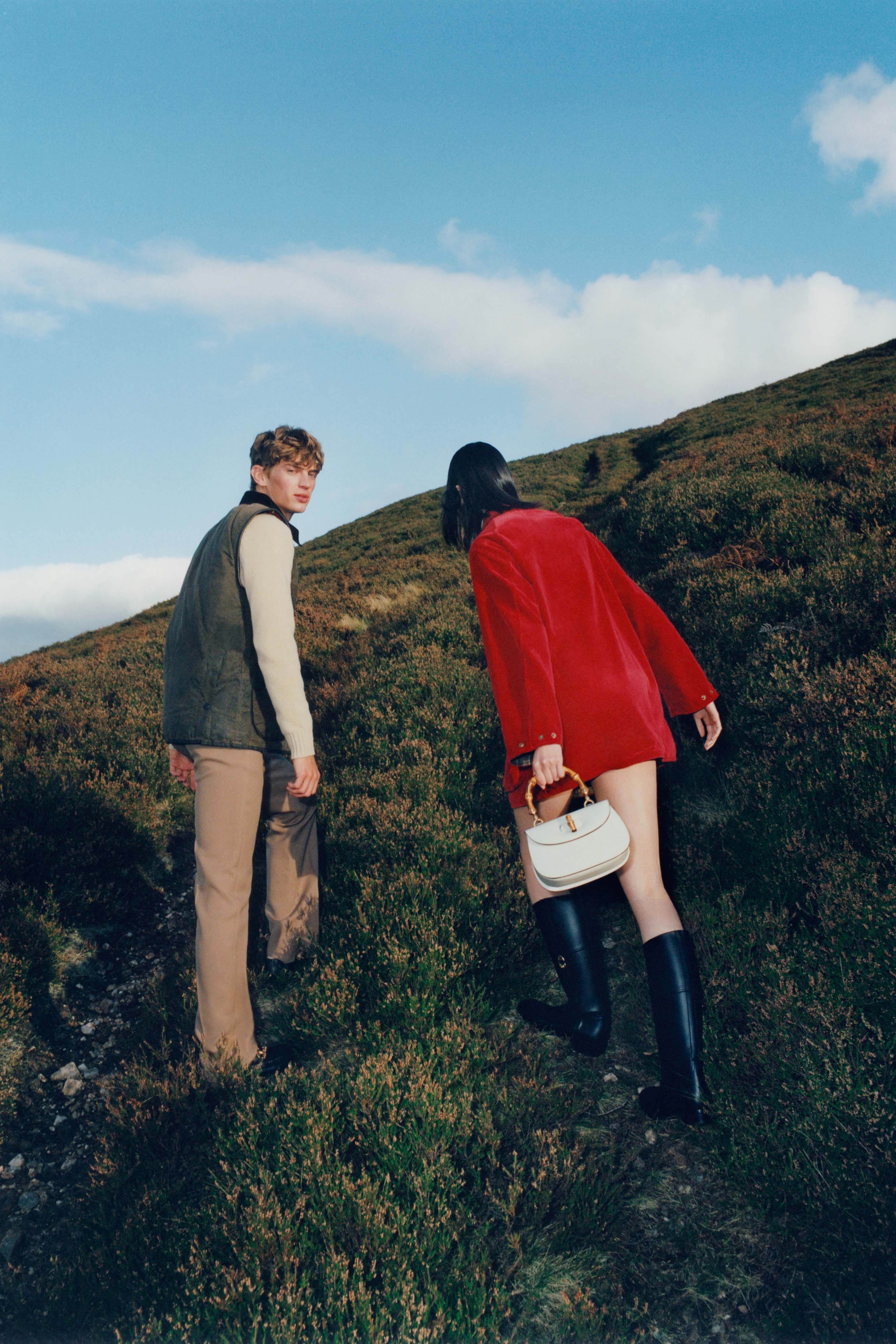 Gucci and Barbour have teamed up on a collection