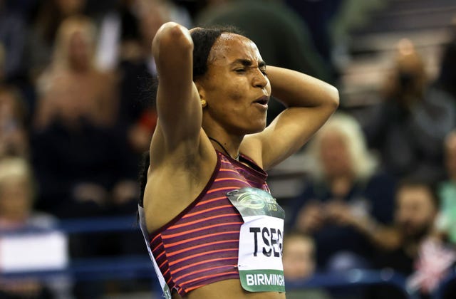 gudaf tsegay, tras quedarse a tres centésimas del récord mundial de 3000