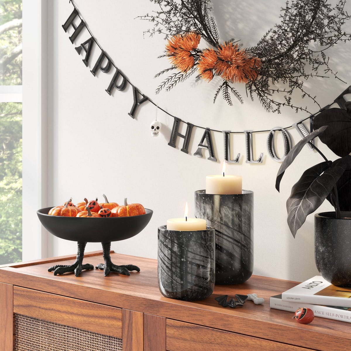 12 Battery Operated Led Witch Halloween Lantern - National Tree Company :  Target