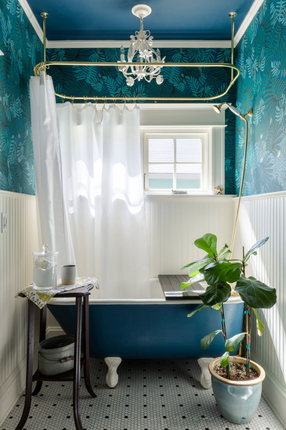 guest bathroom ideas decorative wallpaper