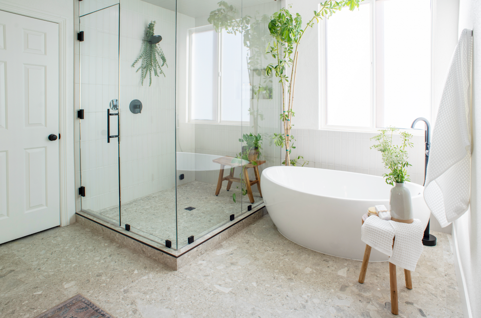 guest bathroom ideas greenery