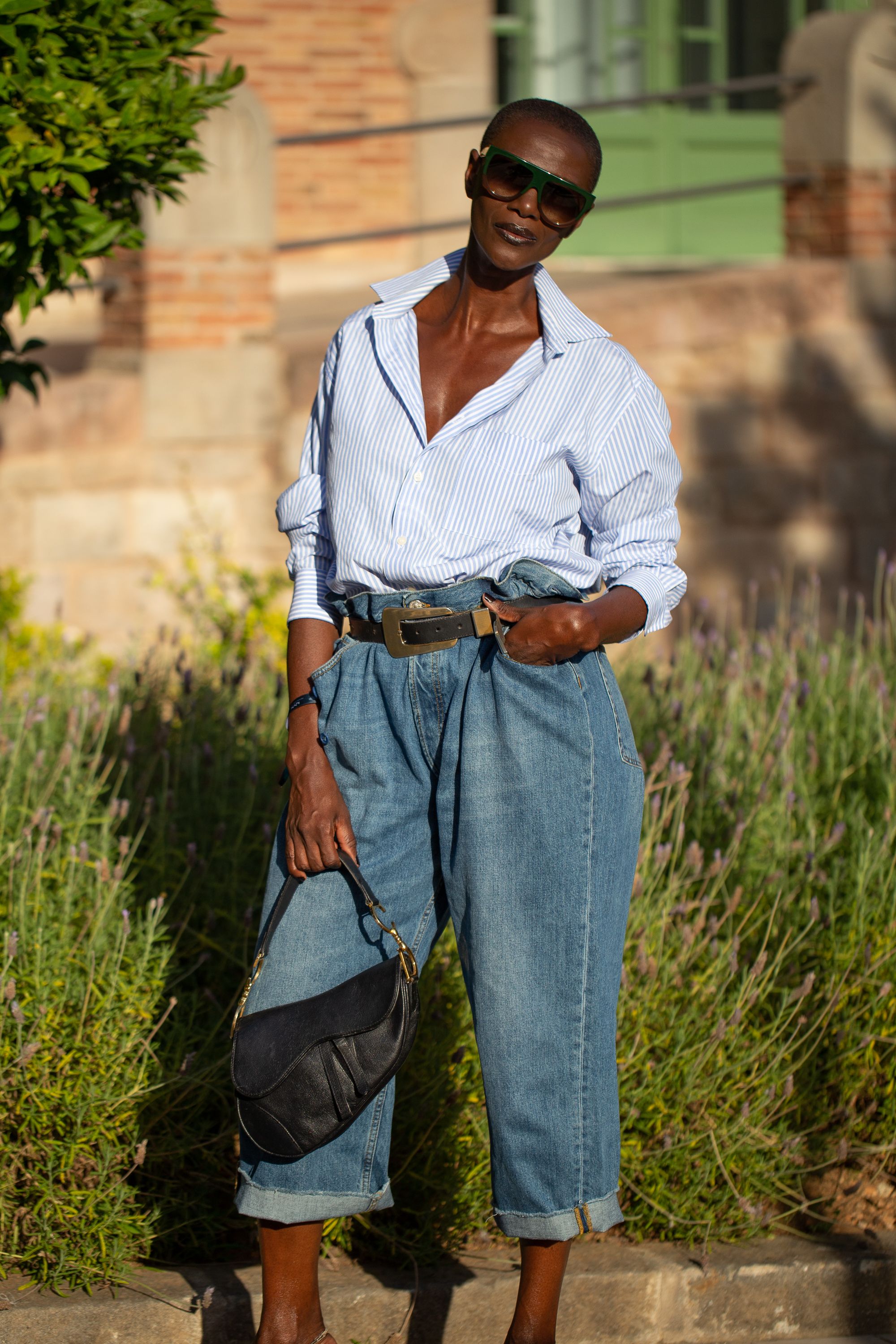 Oversize button up store shirt dress