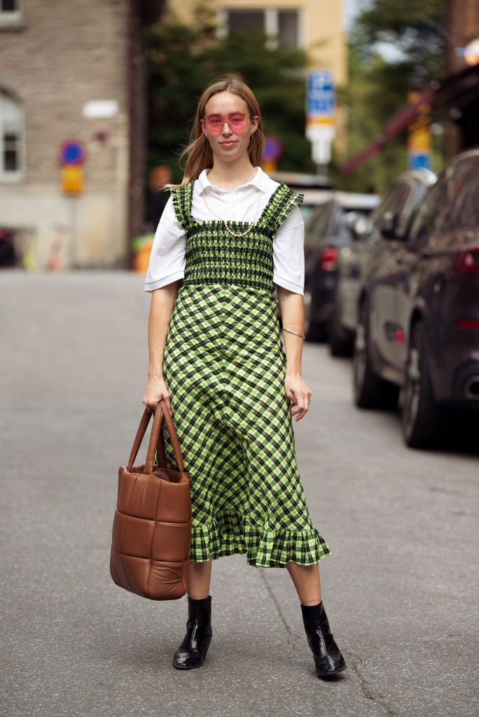 Long skirt with outlet ankle boots