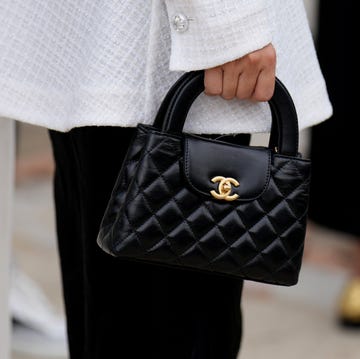 chanel pink top handle bag black