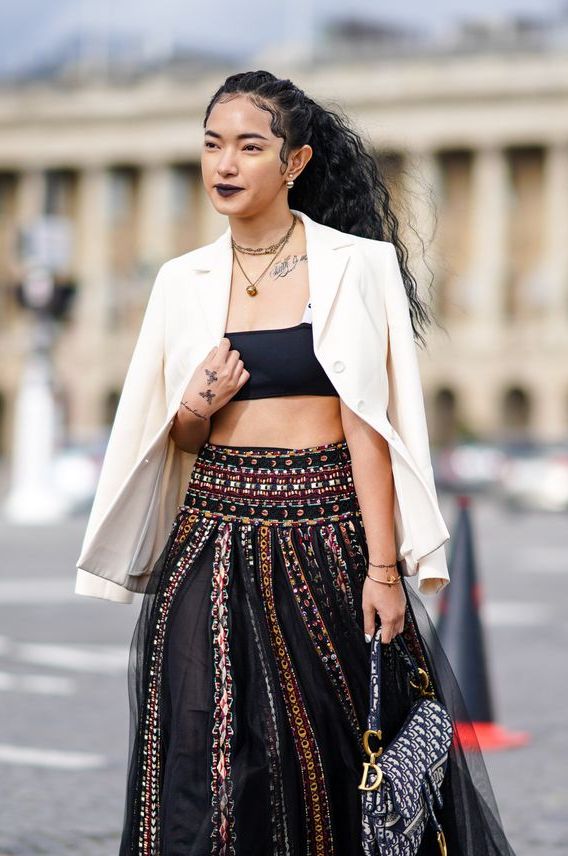 https://hips.hearstapps.com/hmg-prod/images/guest-wears-a-white-jacket-over-the-shoulders-black-bras-news-photo-1603742691.jpg?crop=0.741xw:0.742xh;0.0646xw,0.134xh&resize=980:*