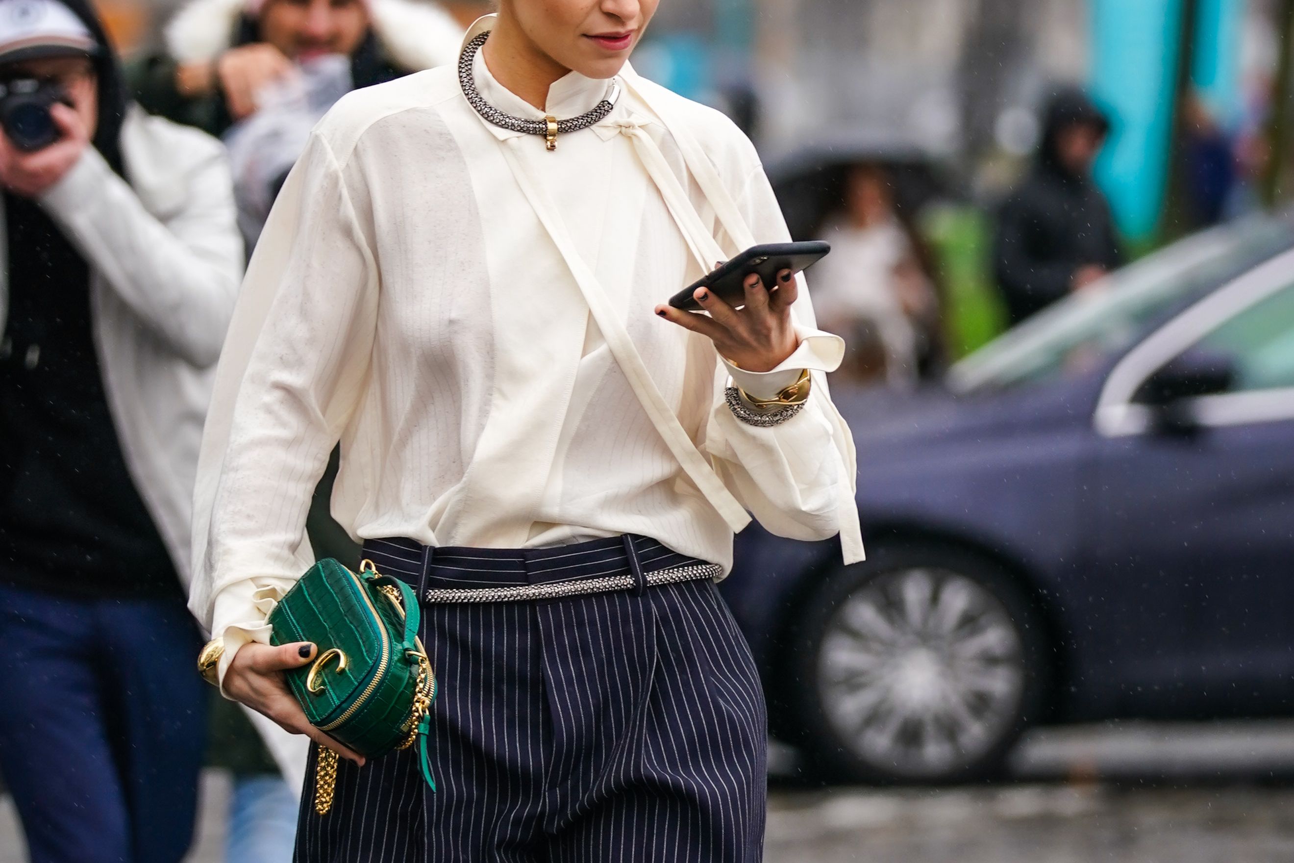 A guest is seen wearing Goyard bag during London Fashion Week Men's News  Photo - Getty Images