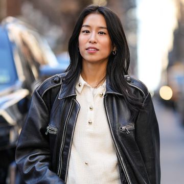 street style foto van een gast genomen in februari van 2023 tijdens new york fashion week