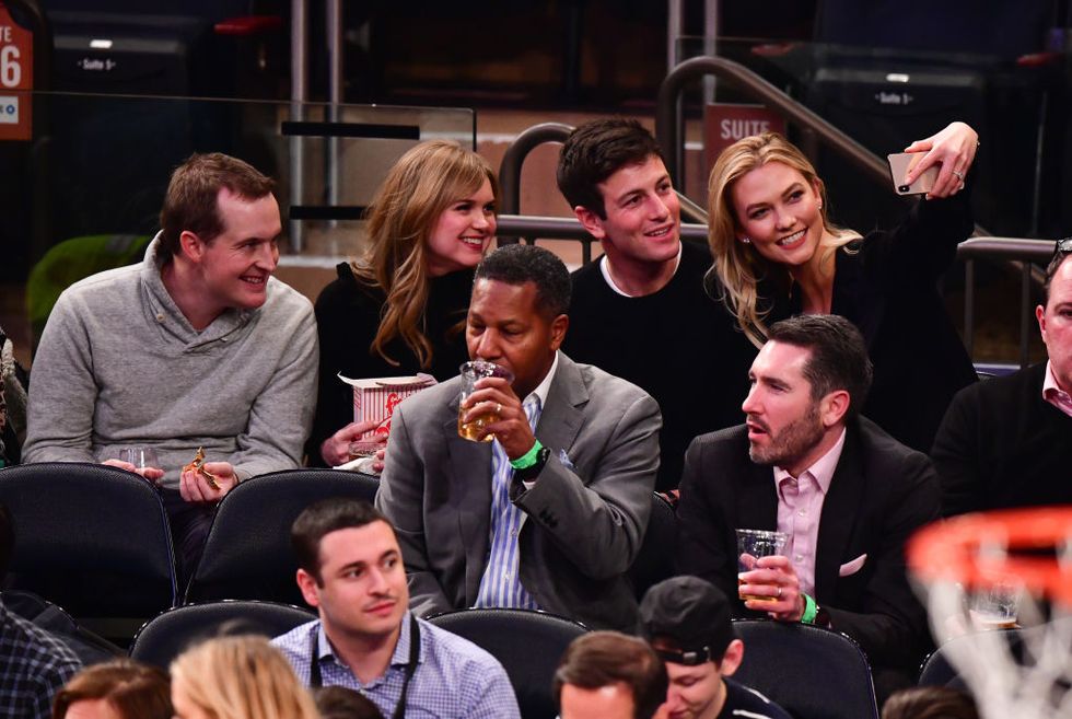 Celebrities Attend Houston Rockets v New York Knicks