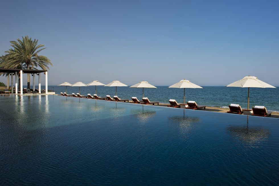 A pool at the Chedi Muscat