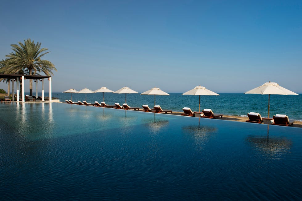 A pool at the Chedi Muscat