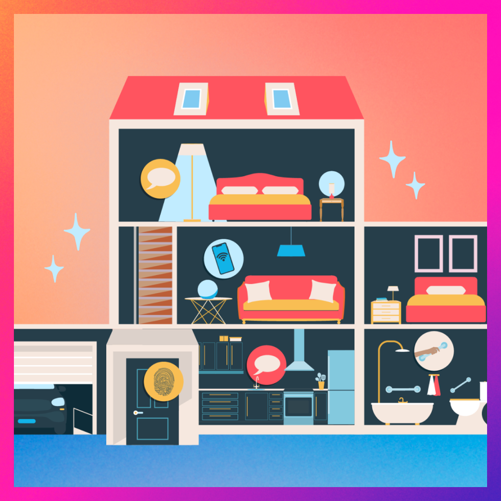 Your Guide to an Accessible Home illustrated home with accessible features