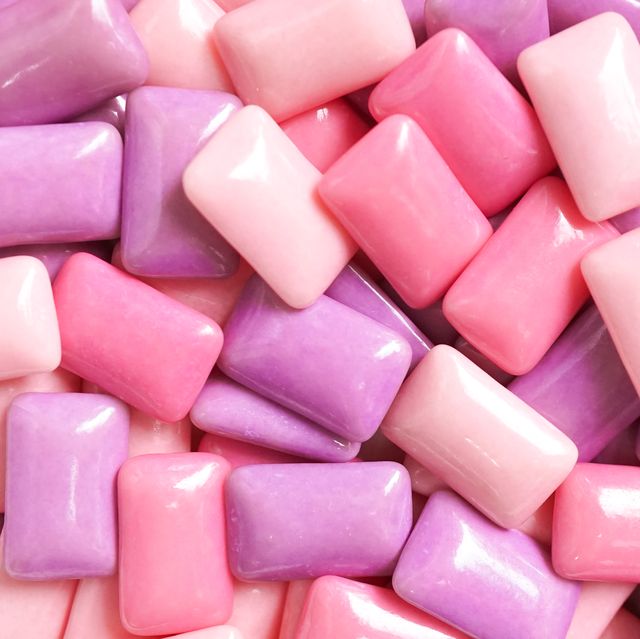 gum a various shades of pink and purple gum for food pattern and background