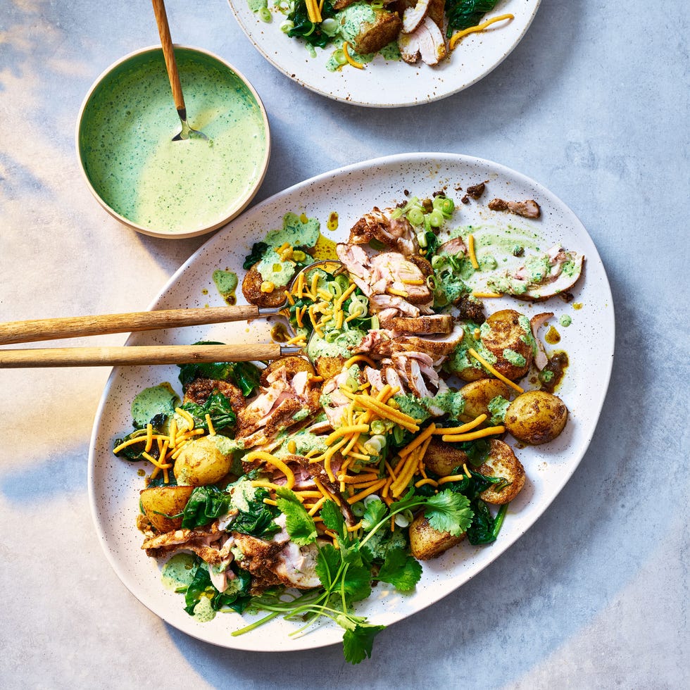 gunpowder potato and chicken salad