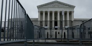 washington, dc   june 23 the us supreme court is seen through bicycle fencing on june 23, 2022 in washington, dc decisions are expected in 13 more cases before the end of the court's current session photo by anna moneymakergetty images