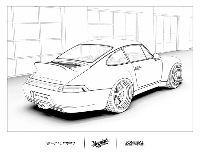 Drawings To Paint & Colour Cars - Print Design 019