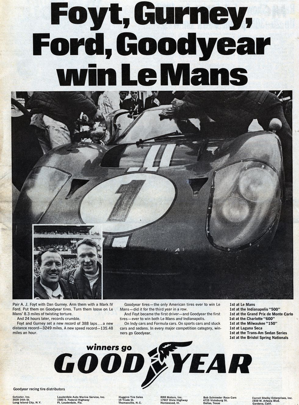 Dan Gurney Explains What it Took to Win Le Mans and F1 One Week Apart