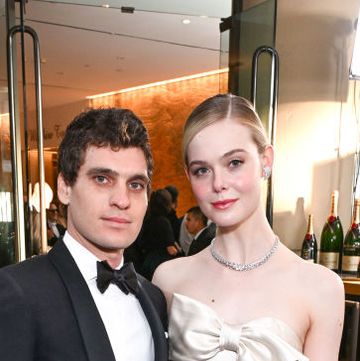 elle fanning and gus wenner at the 2024 golden globes