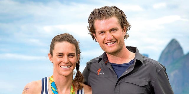 gwen jorgensen gold medal triathlete with husband patrick lemieux gwen jorgensen gold medal triathlete with husband patrick lemieux
